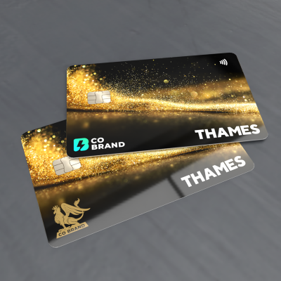 Digitally printed financial co-branded cards