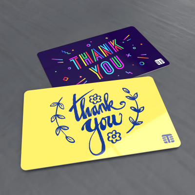 Digitally printed thank you cards