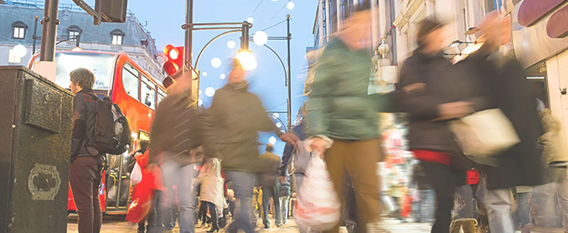 crowd in an urban area