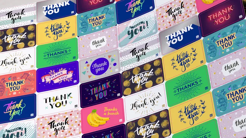 Digitally printed gift cards