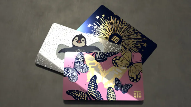 Metalprint paperboard gift card