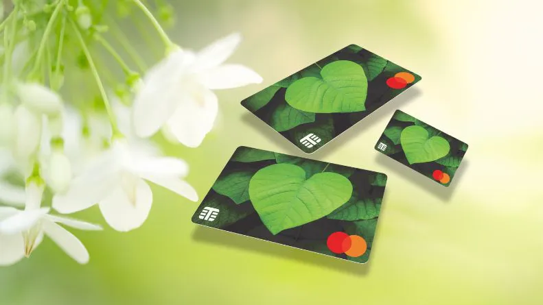Mastercard pre-paid paperboard financial card