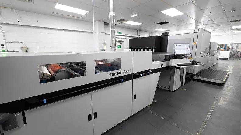Digital printing press at Thames Technology's manufacturing facility