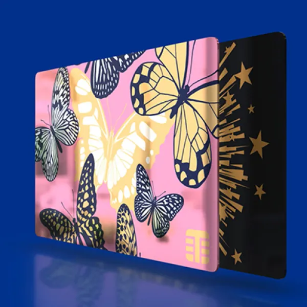 Metalprint paperboard gift card