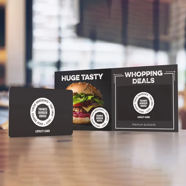 Burger restaurant loyalty card