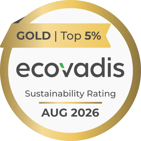 EcoVadis gold sustainability rating badge