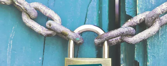 PCI certified logo on lock