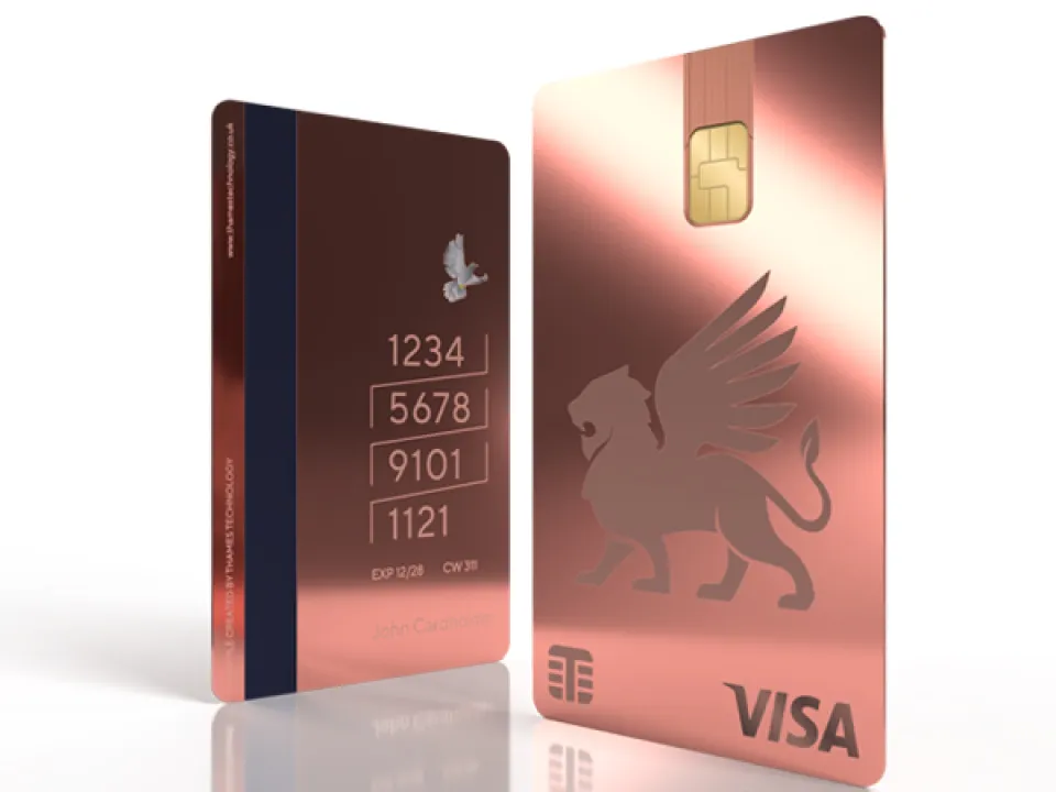 Thames Technology Solid Rose Gold Card
